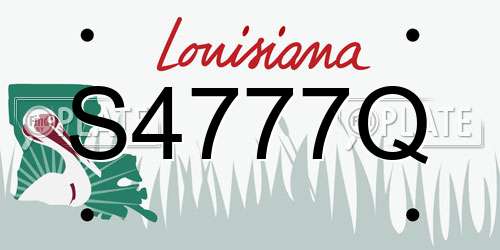 S4777Q Louisiana License Plate