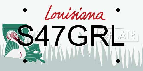 S47GRL Louisiana License Plate