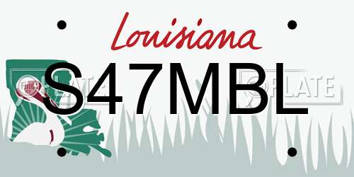 S47MBL Louisiana License Plate
