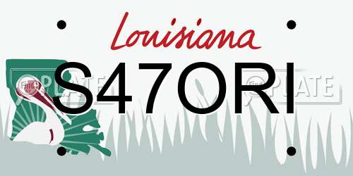 S47ORI Louisiana License Plate