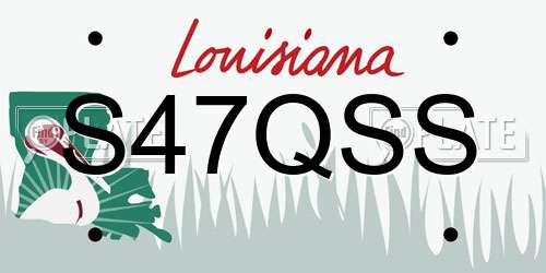 S47QSS Louisiana License Plate