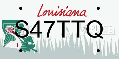 S47TTQ Louisiana License Plate