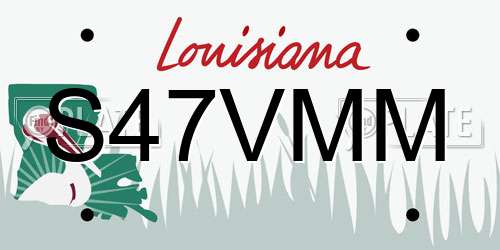 S47VMM Louisiana License Plate