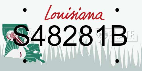 S48281B Louisiana License Plate