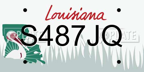 S487JQ Louisiana License Plate