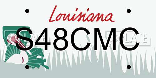 S48CMC Louisiana License Plate