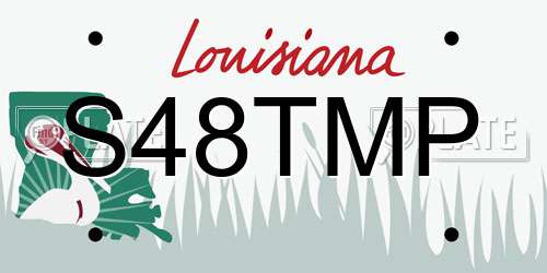 S48TMP Louisiana License Plate
