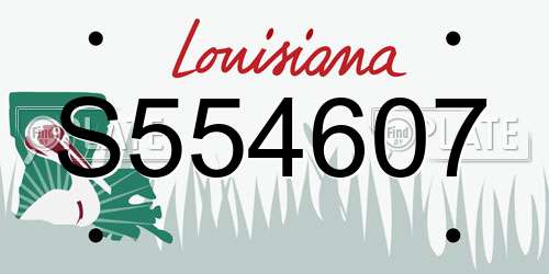 S554607 Louisiana License Plate