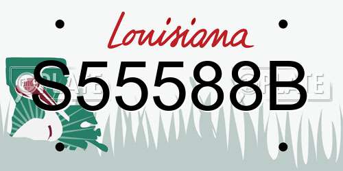 S55588B Louisiana License Plate