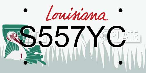 S557YC Louisiana License Plate