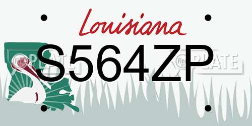 S564ZP Louisiana License Plate