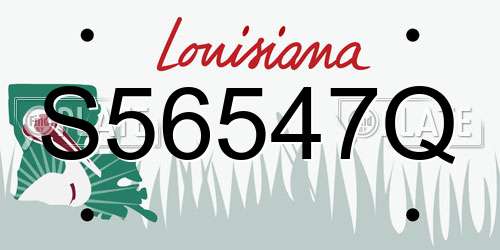S56547Q Louisiana License Plate