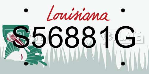 S56881G Louisiana License Plate