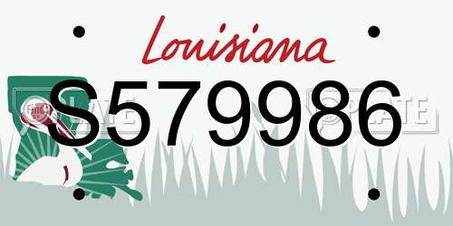 S579986 Louisiana License Plate