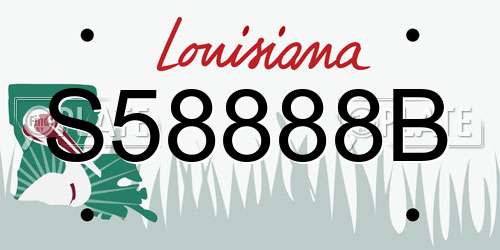 S58888B Louisiana License Plate