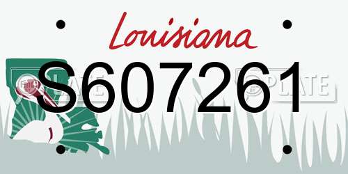 S607261 Louisiana License Plate
