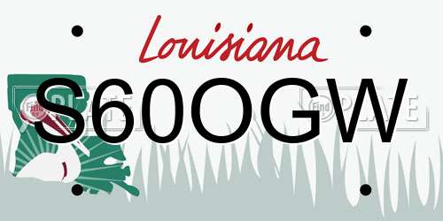 S60OGW Louisiana License Plate