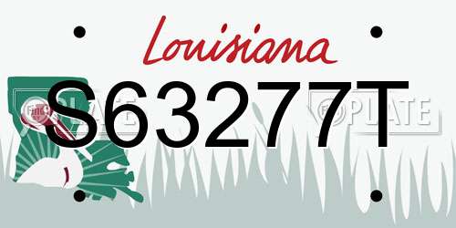 S63277T Louisiana License Plate