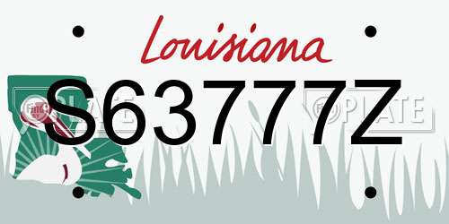 S63777Z Louisiana License Plate