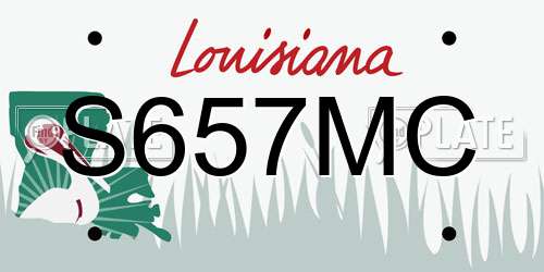S657MC Louisiana License Plate
