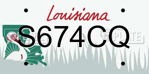 S674CQ Louisiana License Plate