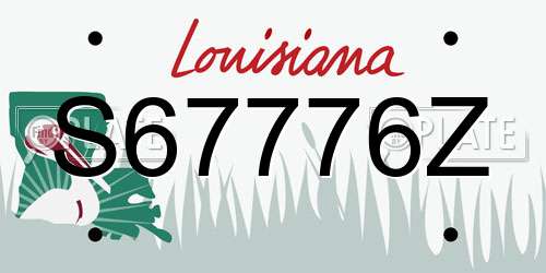 S67776Z Louisiana License Plate