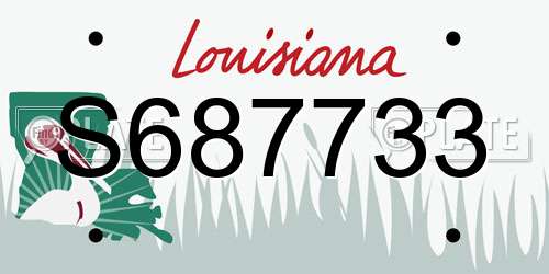 S687733 Louisiana License Plate