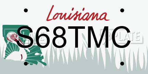 S68TMC Louisiana License Plate
