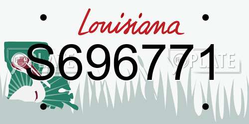 S696771 Louisiana License Plate