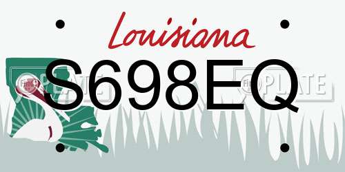 S698EQ Louisiana License Plate