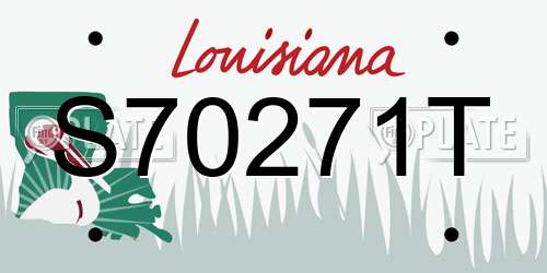 S70271T Louisiana License Plate
