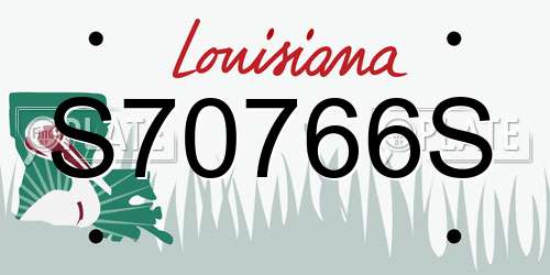 S70766S Louisiana License Plate