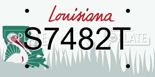 S7482T Louisiana License Plate