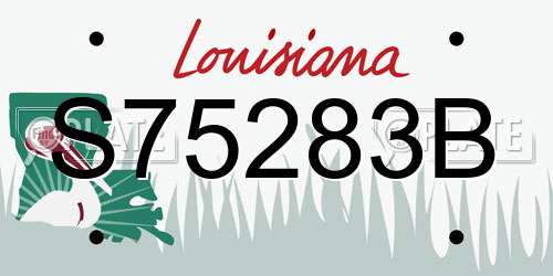 S75283B Louisiana License Plate