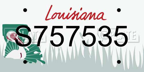 S757535 Louisiana License Plate
