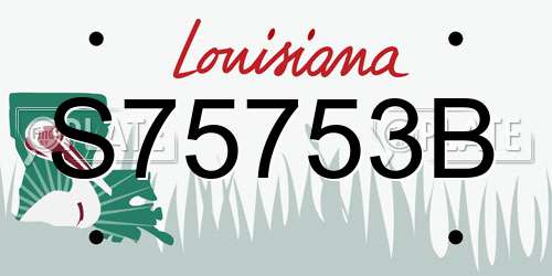 S75753B Louisiana License Plate