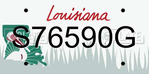 S76590G Louisiana License Plate