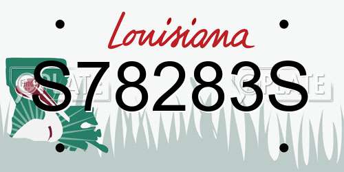 S78283S Louisiana License Plate