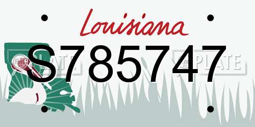 S785747 Louisiana License Plate