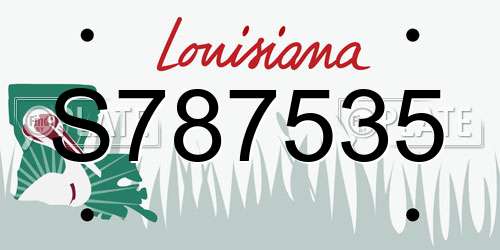 S787535 Louisiana License Plate