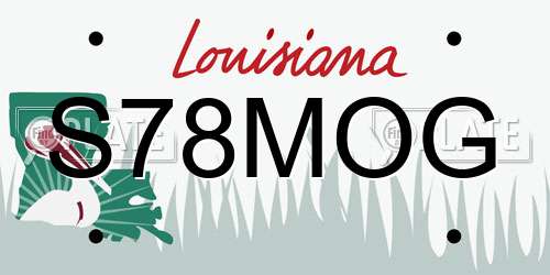 S78MOG Louisiana License Plate