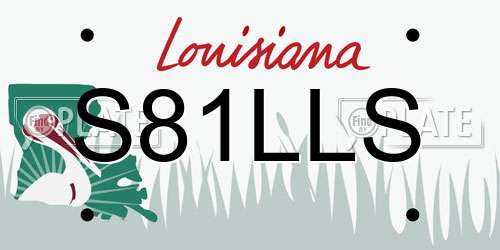 S81LLS Louisiana License Plate