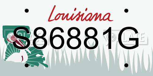 S86881G Louisiana License Plate
