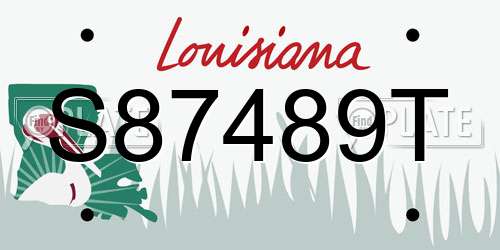 S87489T Louisiana License Plate