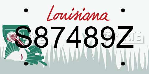 S87489Z Louisiana License Plate