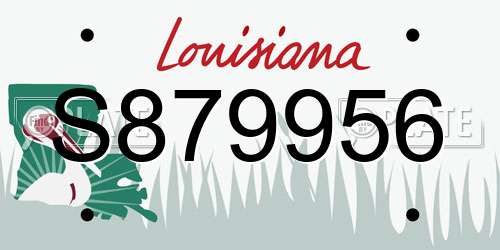 S879956 Louisiana License Plate