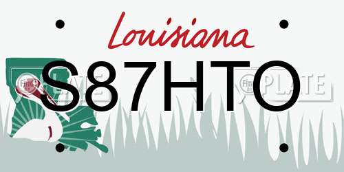 S87HTO Louisiana License Plate