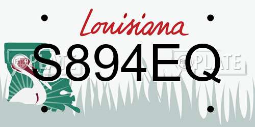 S894EQ Louisiana License Plate