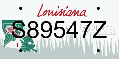 S89547Z Louisiana License Plate