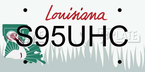 S95UHC Louisiana License Plate